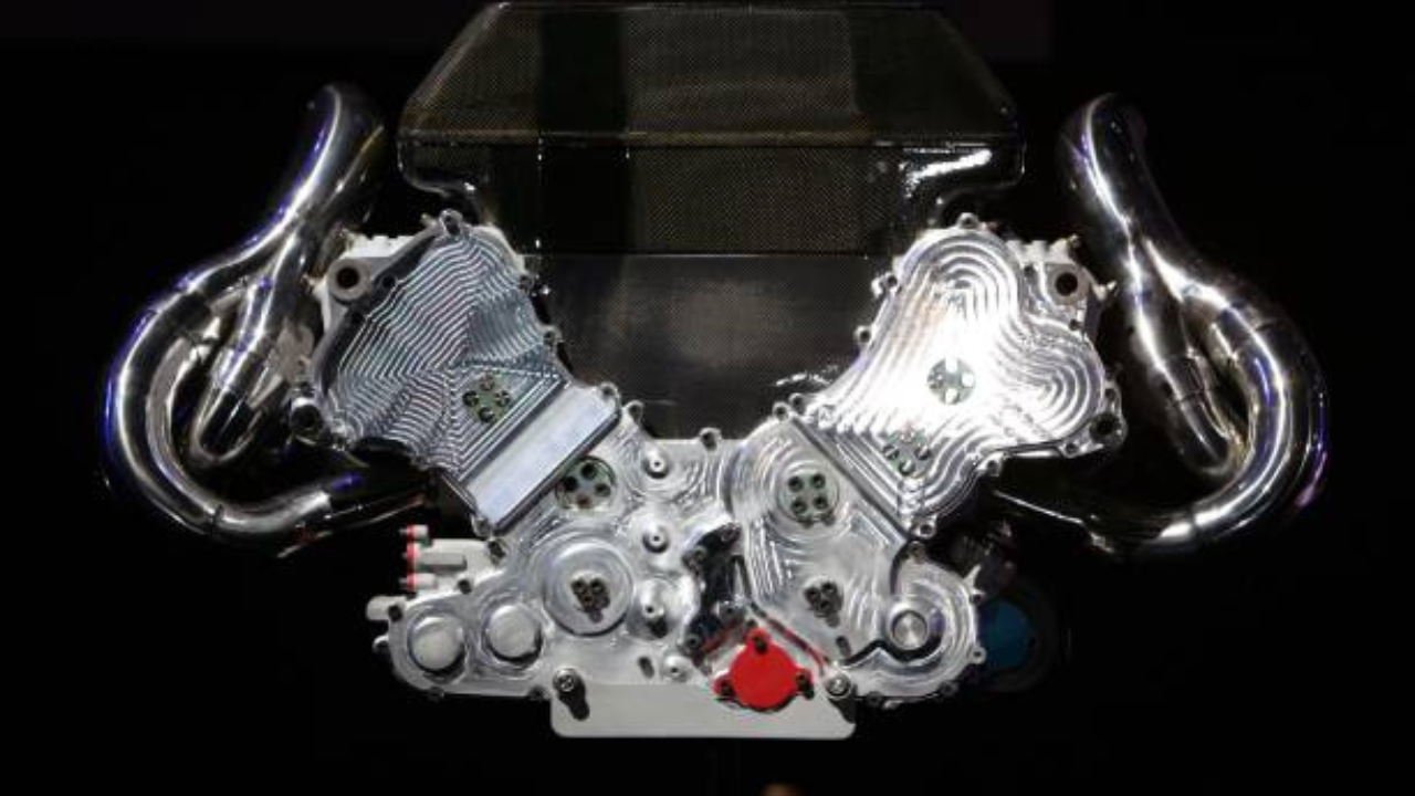 Foto de um motor V8