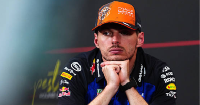 Foto de Max Verstappen em entrevista coletiva